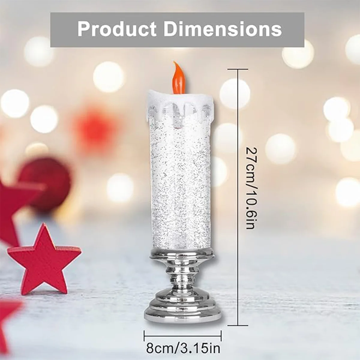Led Christmas Candle Light Glitter Battery Operated Candles Crystal Flameless Decorative Electric Colored Holiday Usb Simulation