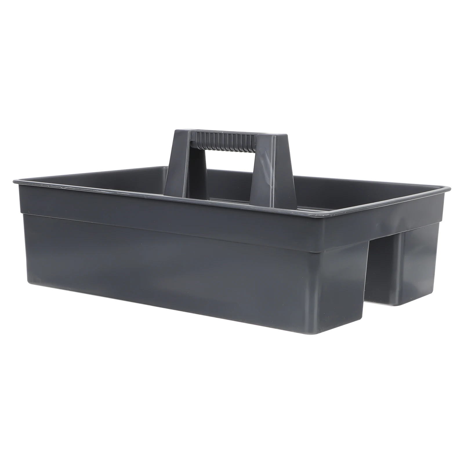 

Cleaning Basket Deep Gray 3 Compartment H held Tote Plastic Storage Tool ganizer Home Commercial Stackable Portable