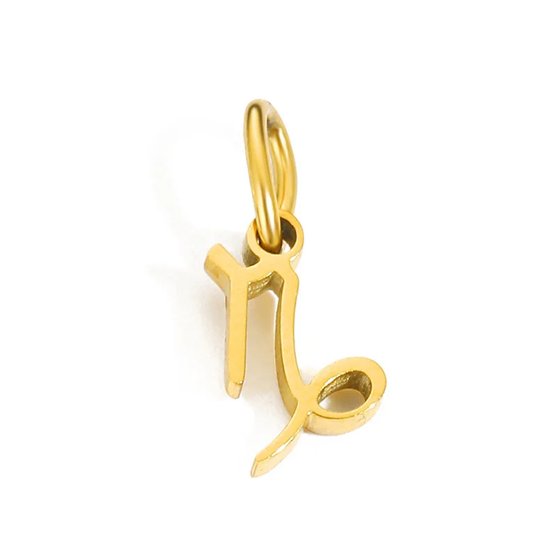CARLIDANA Wasserdicht 316L Edelstahl 12 Sternzeichen Charms für Halskette oder Armbänder Gold Farbe Dropshipping Großhandel