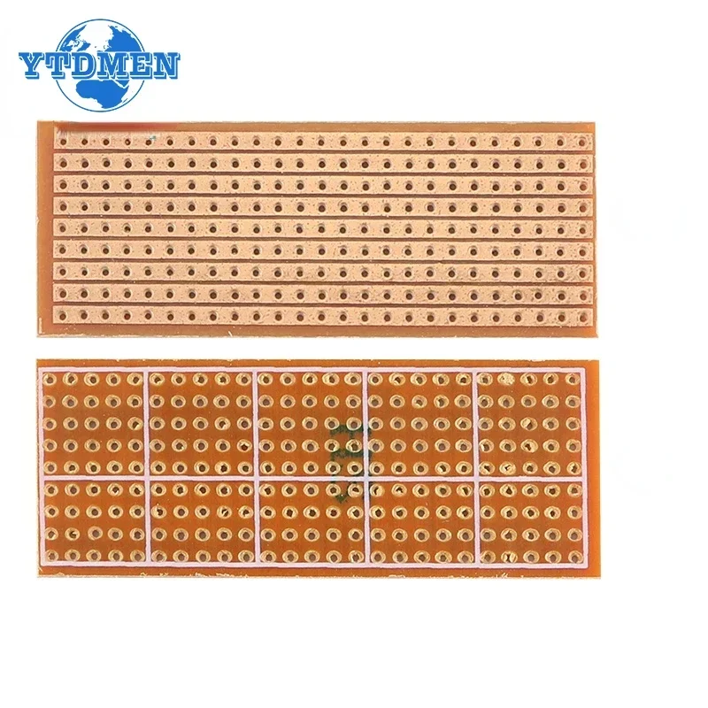 10pcs PCB Board 2.5x6.4cm Single Side PCB Board DIY Universal Experiment Matrix Circuit Board Single Row Continuou Hole 25x64mm