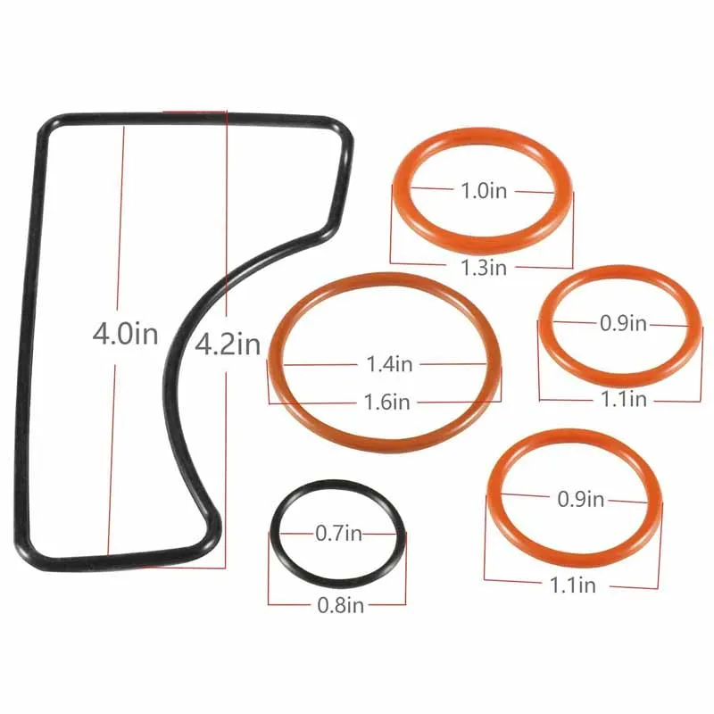 ANX 6pcs/set 16755Q1 Bell Housing Installation Gasket Seal Kit for Mercury MerCruiser Bravo I II III Drives Boat Accessories