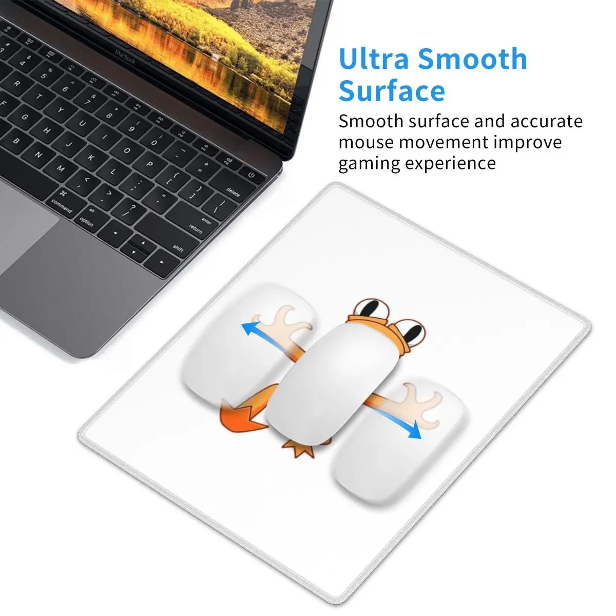 Orange Rainbow Friend Mouse Pad Gamer PC Laptop Mats Keyboard Carpet Computer Gaming Office Accessories Desk Mat 7x9 in 22x18 cm view 5