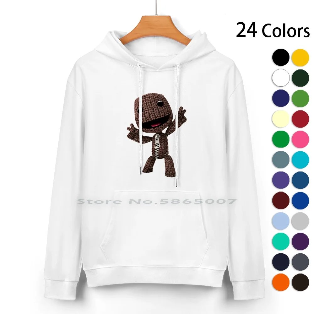 Lbp Sackboy Pure Cotton Hoodie Sweater 24 Colors Little Big Planet Lbp Sackboy Ps3 Ps4 Brown Gray Zipper Phone Tablet Case Skin