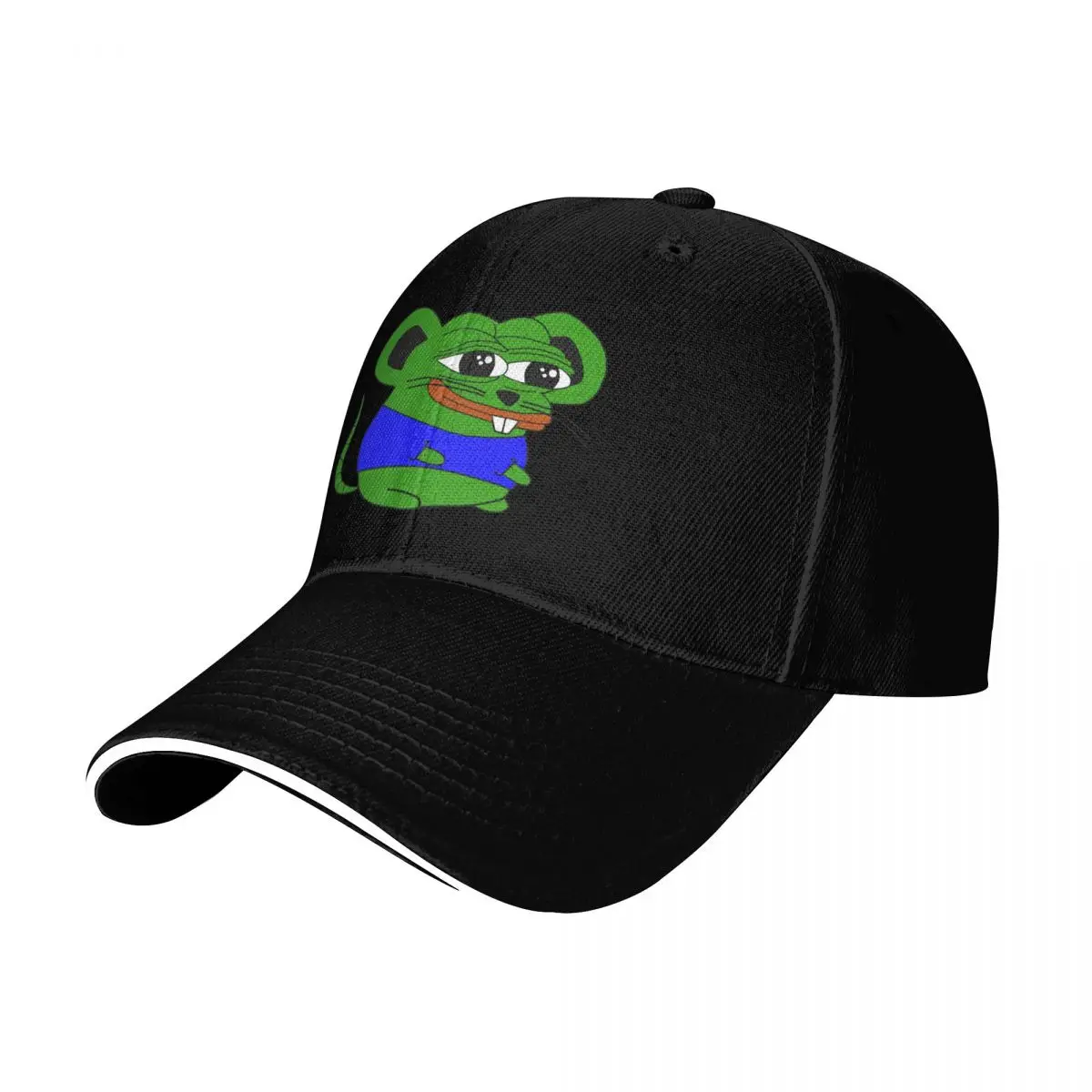 Rare mouse pepe Baseball Cap Streetwear Hip Hop Trendy Vintage Retro Embroidered Lightweight Packable