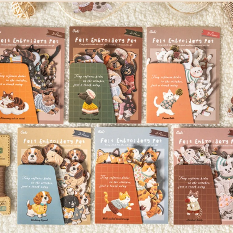paquete-de-24-pegatinas-kawaii-de-gatos-y-perros-adhesivos-decorativos-para-Albumes-de-recortes-manualidades-diarios-papeleria