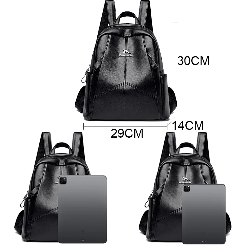 2023 New Designer Backpacks Women High Quality Leather Backpacks School Bags For Teenager Girls Large Capacity Travel Backpack