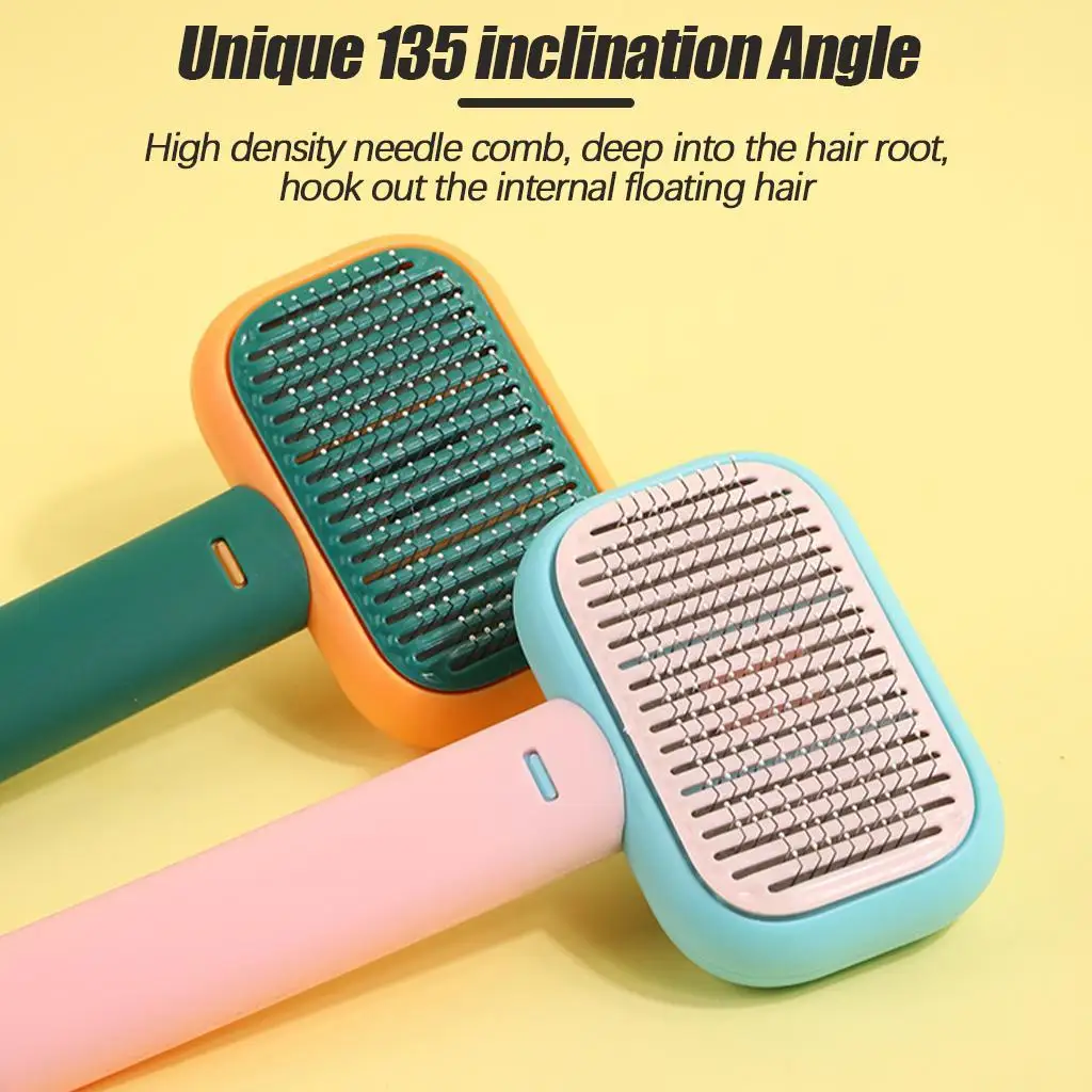 Pet Grooming Brush Cleaning convenient Hair Slicker Comb Hair Removal Universal Pain-Free Comfortable One-Click Removal Dogs