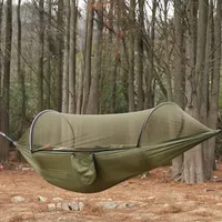 Outdoor Camping Hammock 2 Person Mosquito Net Camping Hammocks Outdoor Furniture Bed Portable Comfortable Sleeping Tent Hammock