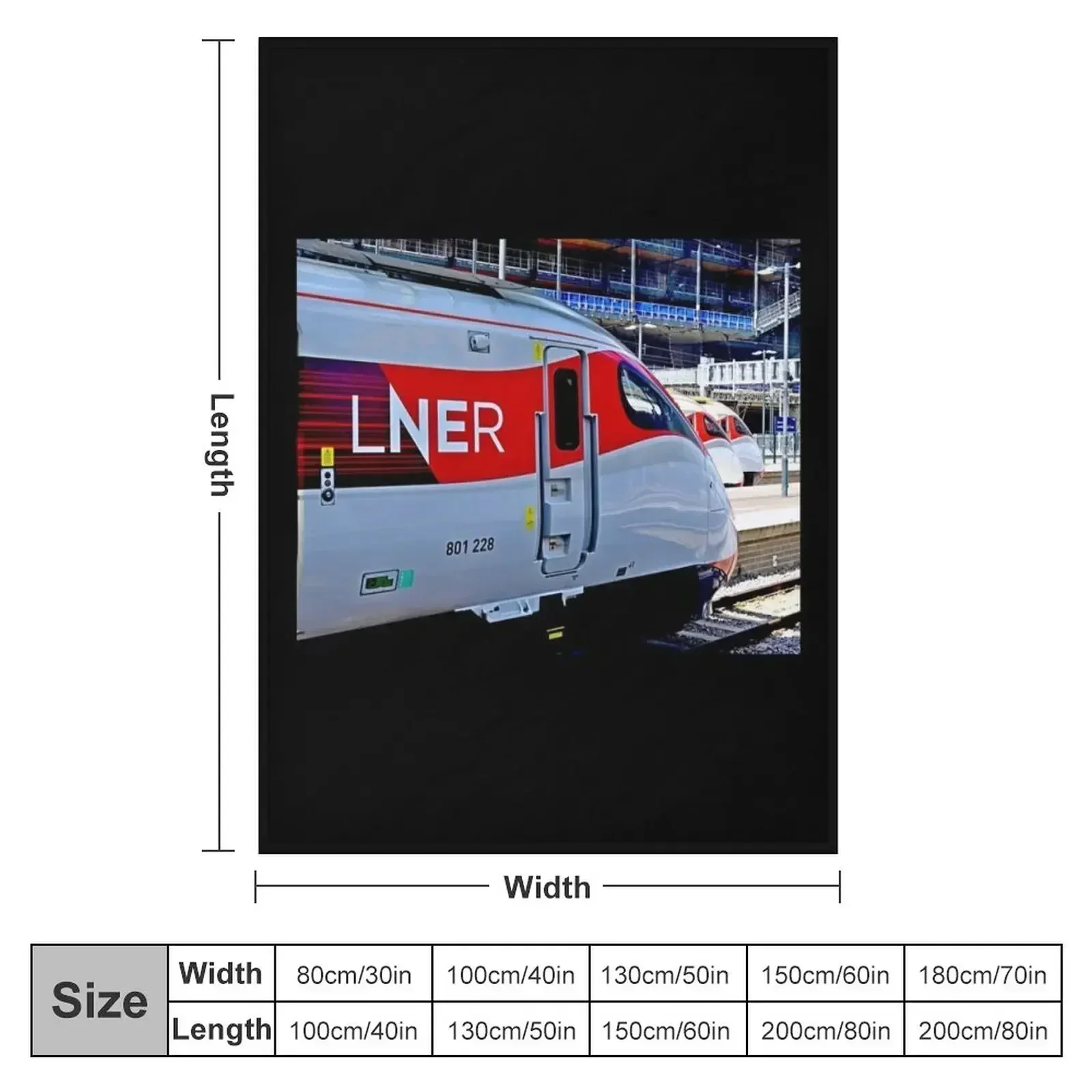 LNER Azuma 801 high speed trains at King's Cross Station Throw Blanket Decorative Sofas bed plaid Plaid Flannels Blankets
