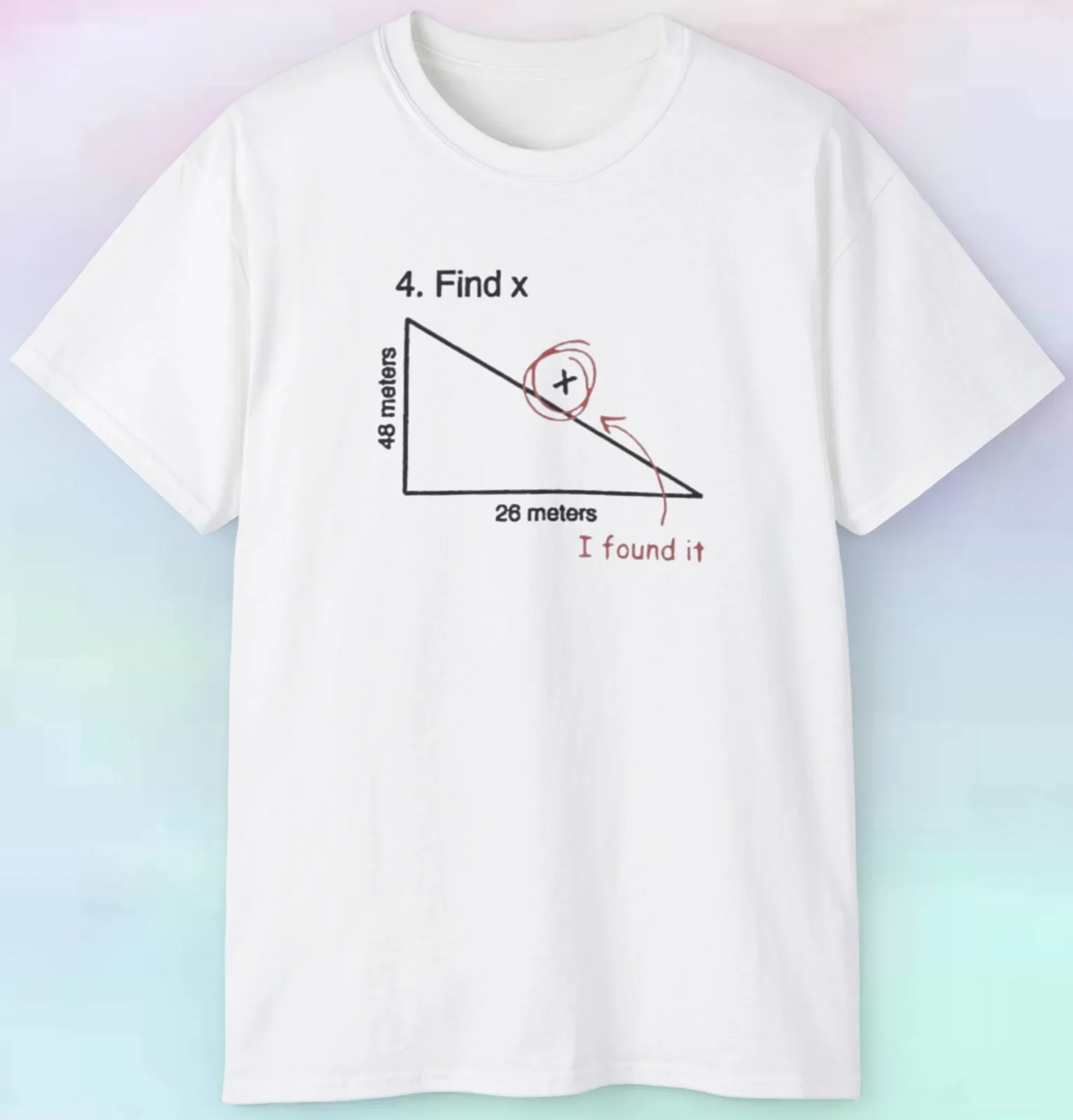 Men's Women's Find X Math Equation T Shirt | Funny Algebra Humor | S-5XL Tee