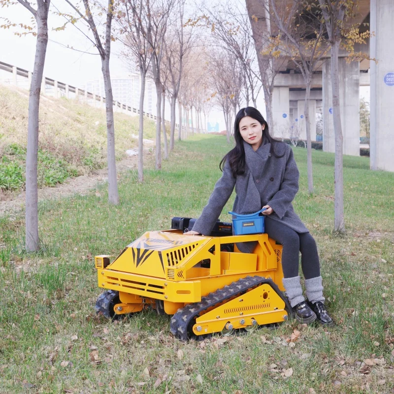 Customized 550mm Factory Cheap Grass Cutter flail mower Robot Crawler Remote Control Lawn Mower With Ce Epa Certificate