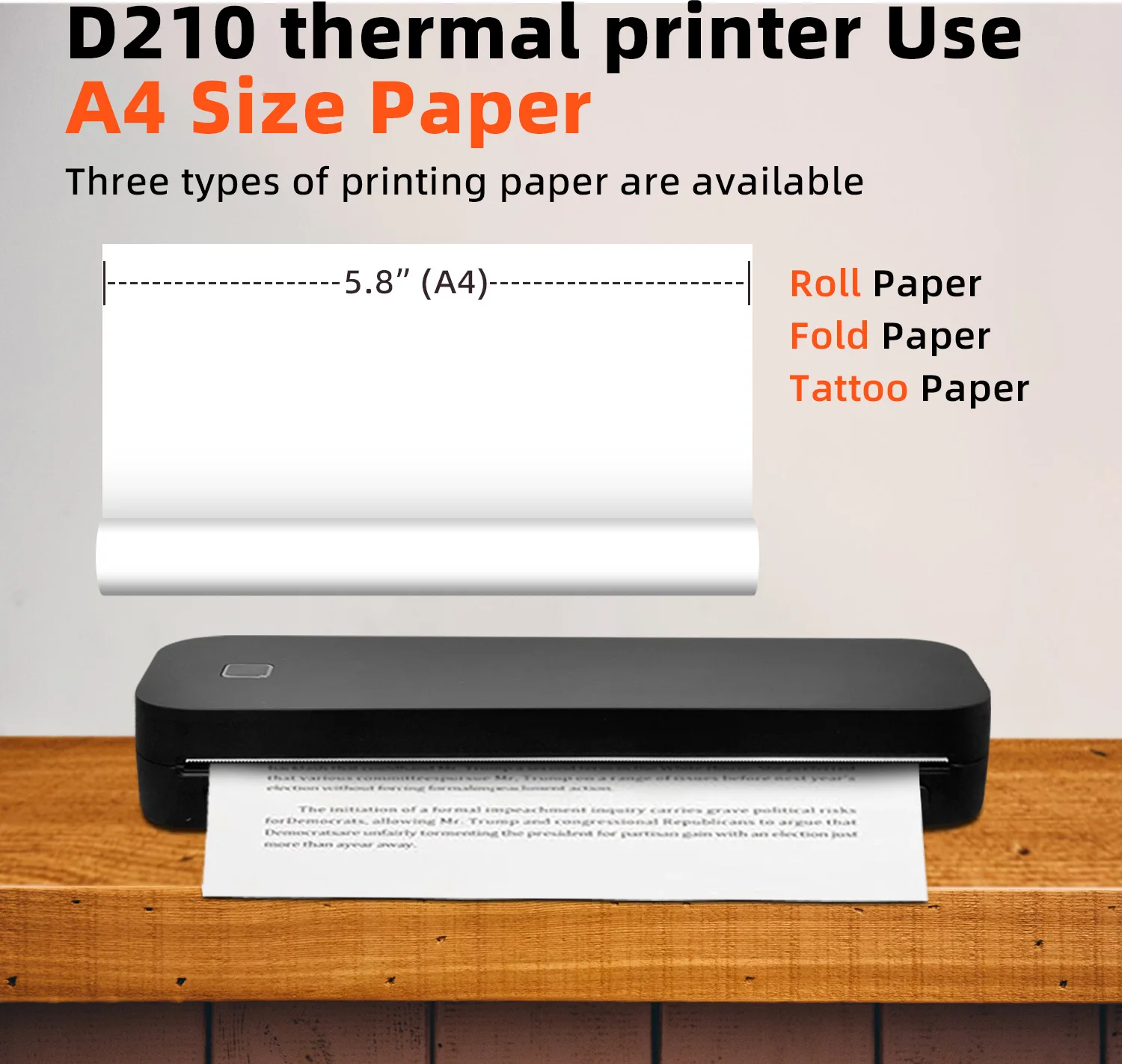 Printer Termal Mini Pembuat A4 Nirkabel Portabel Bluetooth dengan Kotak Kertas untuk Penggunaan Rumah Kantor Cetak Gambar PDF Dunia Seluler