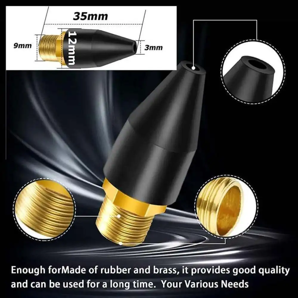 Pneumatic Air Blow Nozzle Rubber Tip Alloy Safety Dust Blower Replacement Accessory Tool Cleaning Head Durable Precision