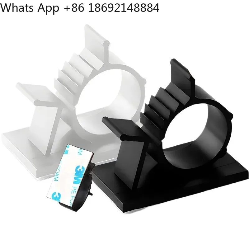 Adjustable Wiring Holder for Wire Cable Data Cable Power Cable Tie with Lock Wire Buckle and Paste Line Card