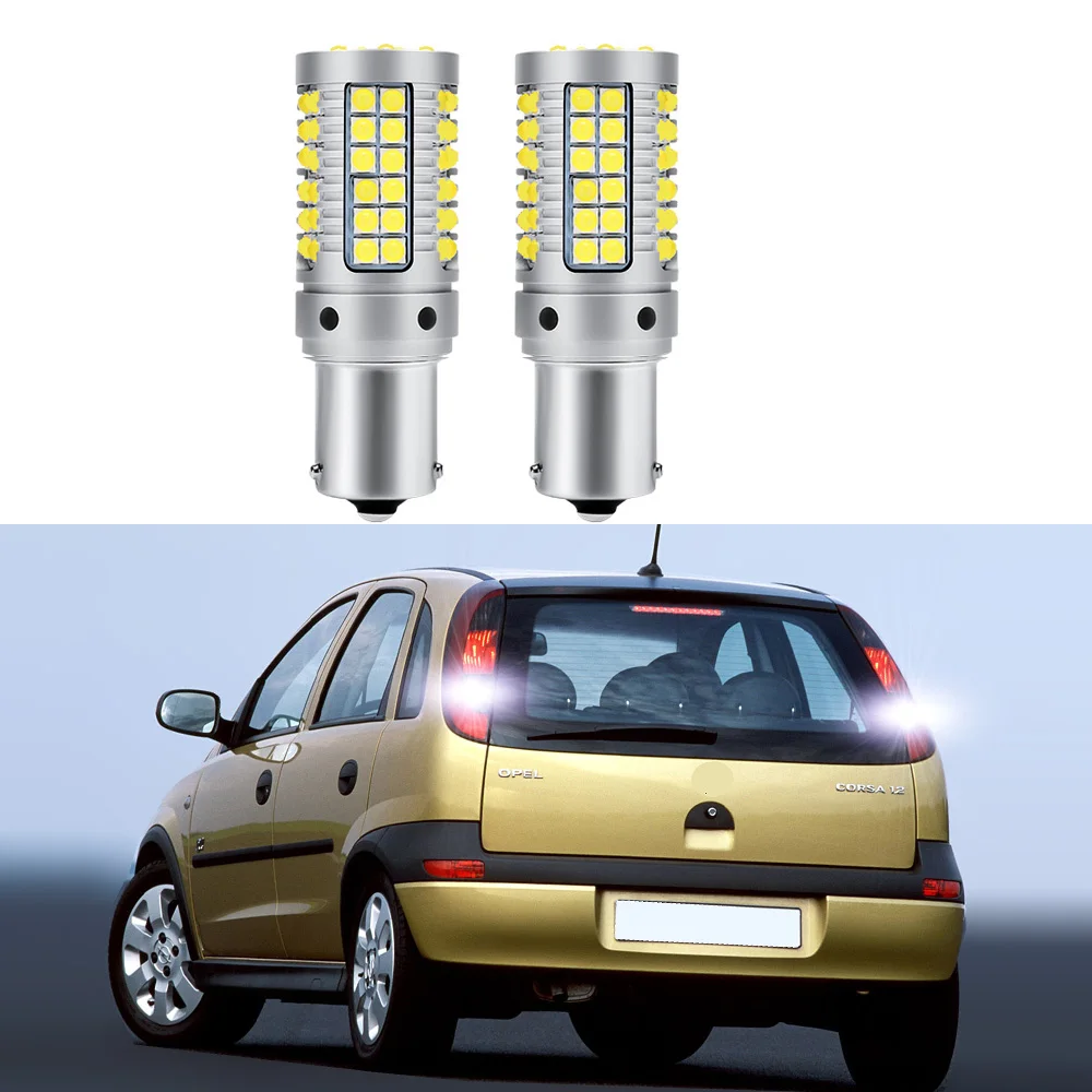 2pcs  Car LED For Opel Corsa C X01 2000 - 2006 LED Backup Light  Revese Light Bulb white