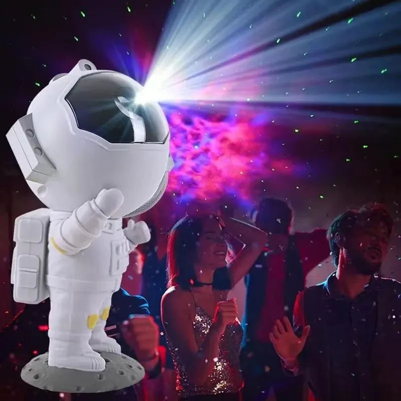 Rocket Astronaut Star Projector lampade a luce notturna con telecomando Design regolabile Nebula Galaxy Lighting Room Decoration