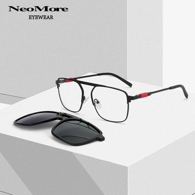 

Minimalist Business Glasses Ultra Lightweight Pure Titanium Square Large Frame Eyewear Multi Focus Prescription Eyeglass Frame