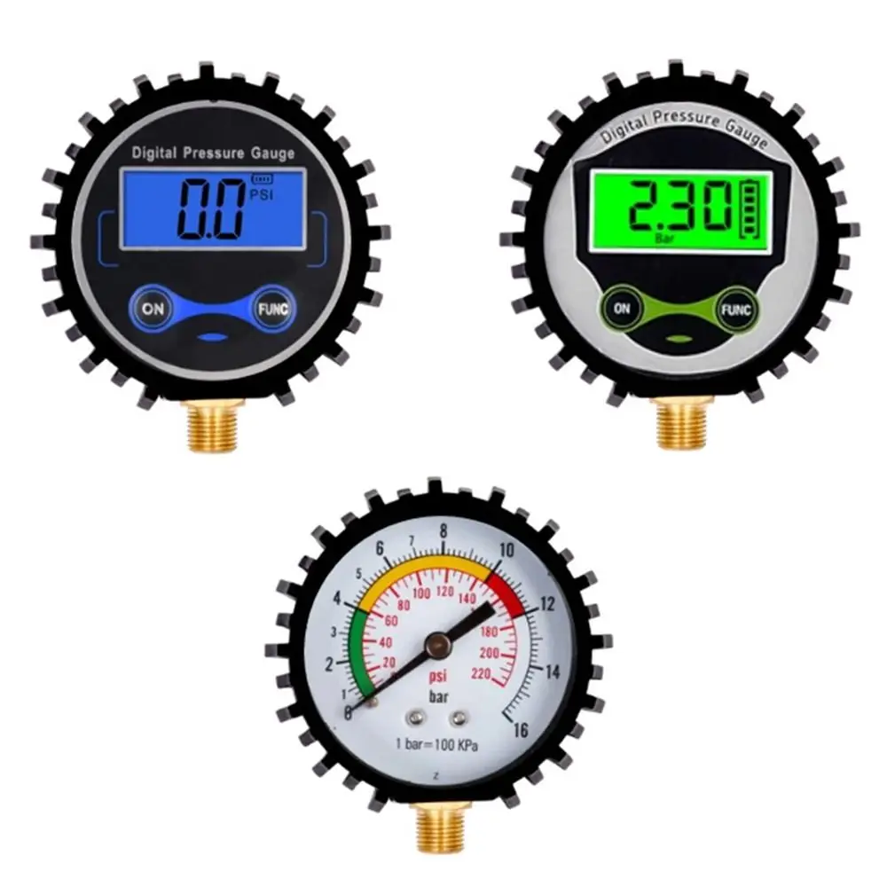 0-250PSI Digital Tire Pressure Gauge Portable Precision Short Pressure Measuring Valve Electronic 4 Tire Pressure Units