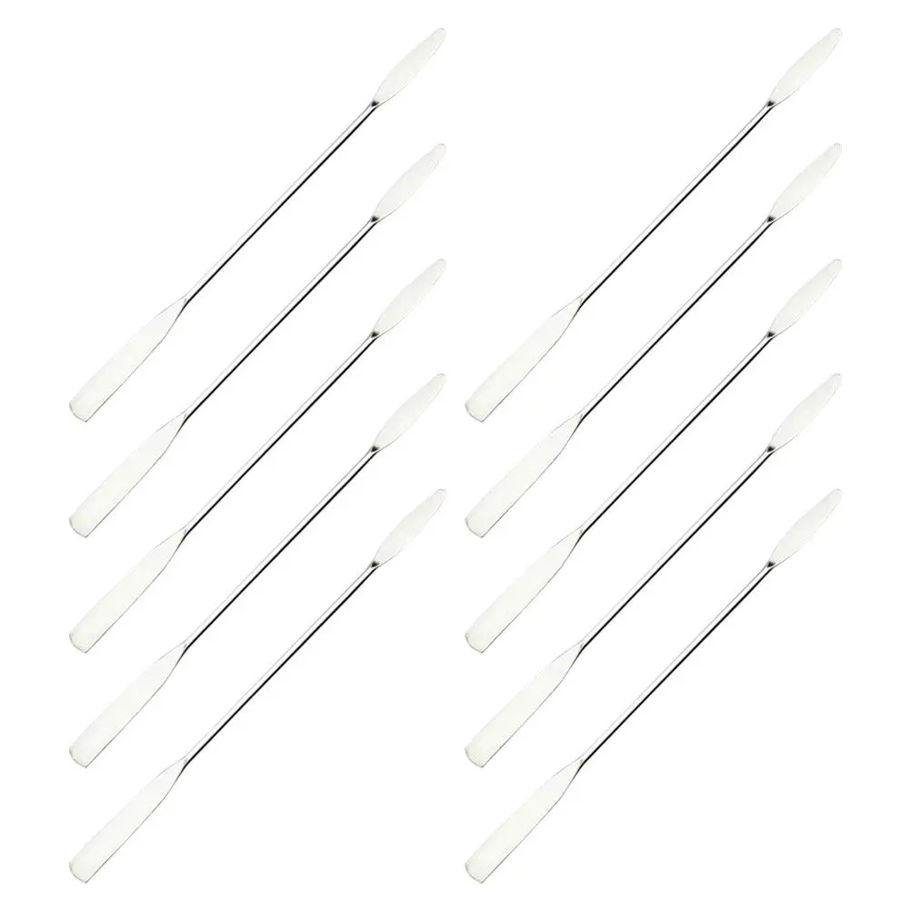 

Набор из 10 двусторонних шпателей из нержавеющей стали для смешивания цветов, макияжа, кремов и тональных средств, а также для размешивания