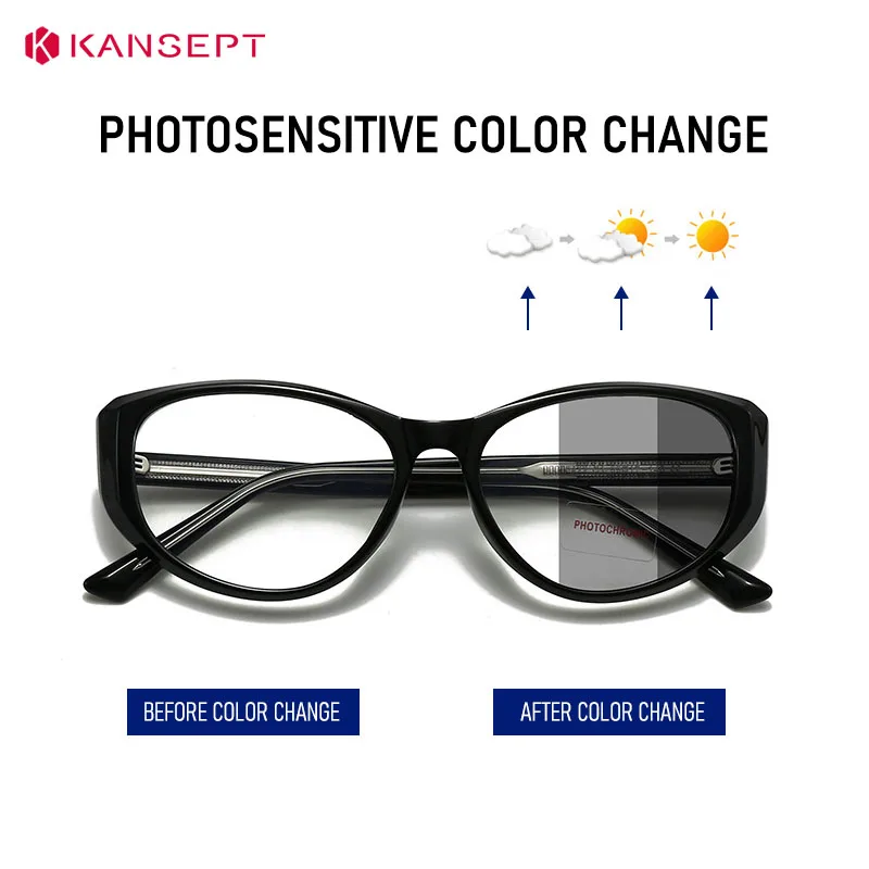 

KANSEPT Women's Grade Glasses Prescription Eye Glass Lunette Myopia Lenses Men's Eyeglasses Computer Eyepieces for Reading Woman