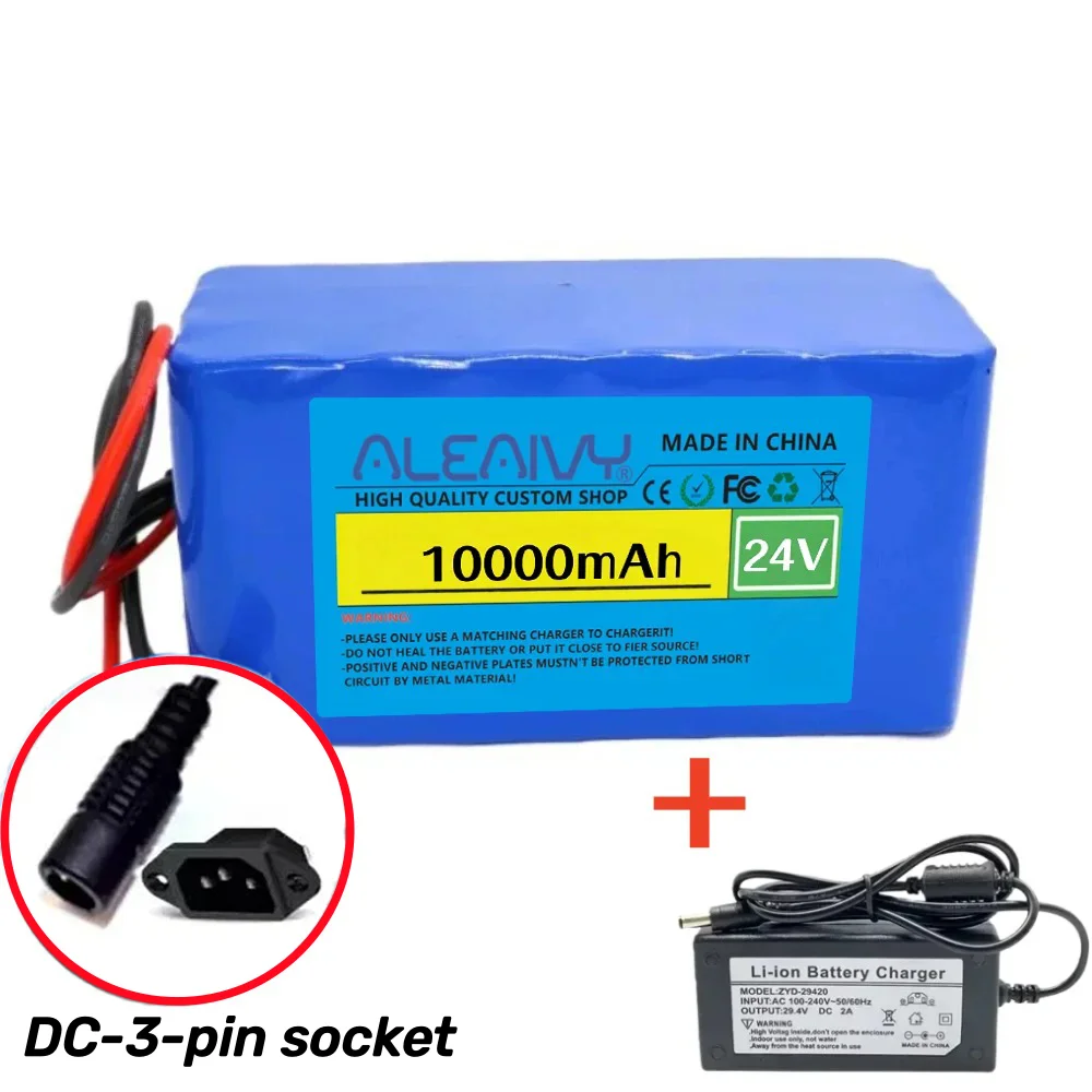 24V 10Ah 7S3P 18650 Oplaadbare Batterij BMS Bescherming 29.4V Geschikt voor Elektrische Scooter Rolstoel Mobiliteit speelgoedauto.