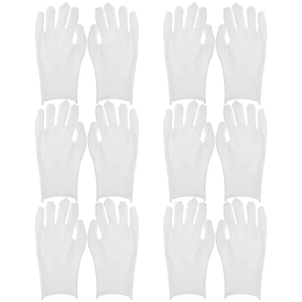 

12 Pairs Cotton Work Gloves 100% Cotton White XL Men Safety Jewelry Coin Inspection Gloves Thin Breathable Comfort Fit
