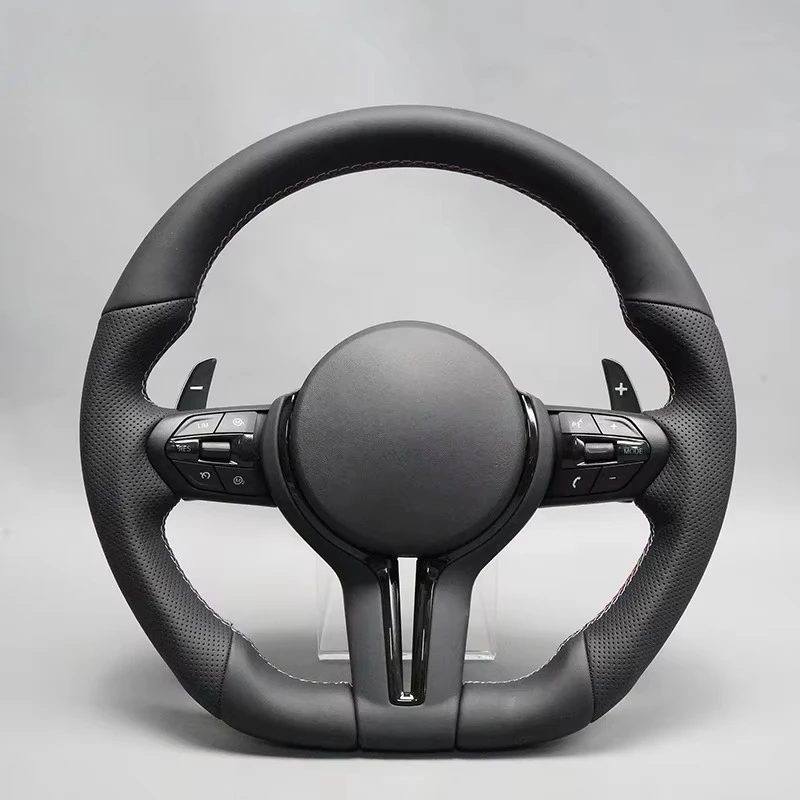M Sport Leather D-Shape Upgrade Steering Wheel for BMW X3 X4 M3 F22 F30 F32 F35 M6 F90 F10 X5 F15 X6 F16 Plug and Play
