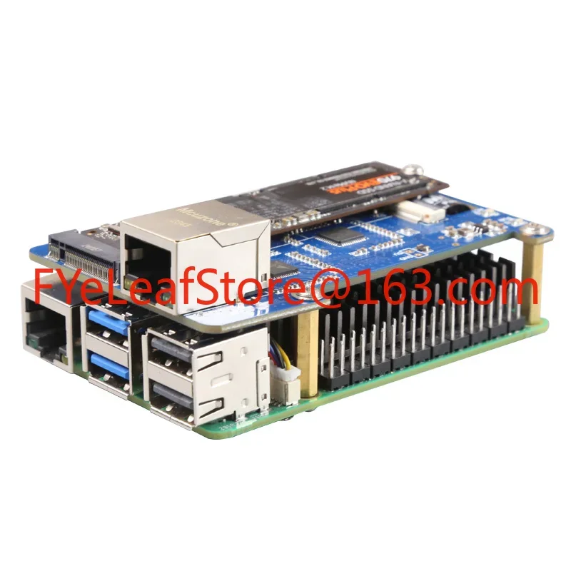 MPS2.5G Raspberry Pi 5 PCIE to NVME SSD + 2.5G Ethernet HAT 2242 2280