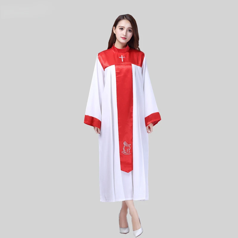 

Christian Poetry Gown The Lord Serves Outfit Church Costume Christian Church Choir Dress Woman Clergy Robes Poetry Class Service