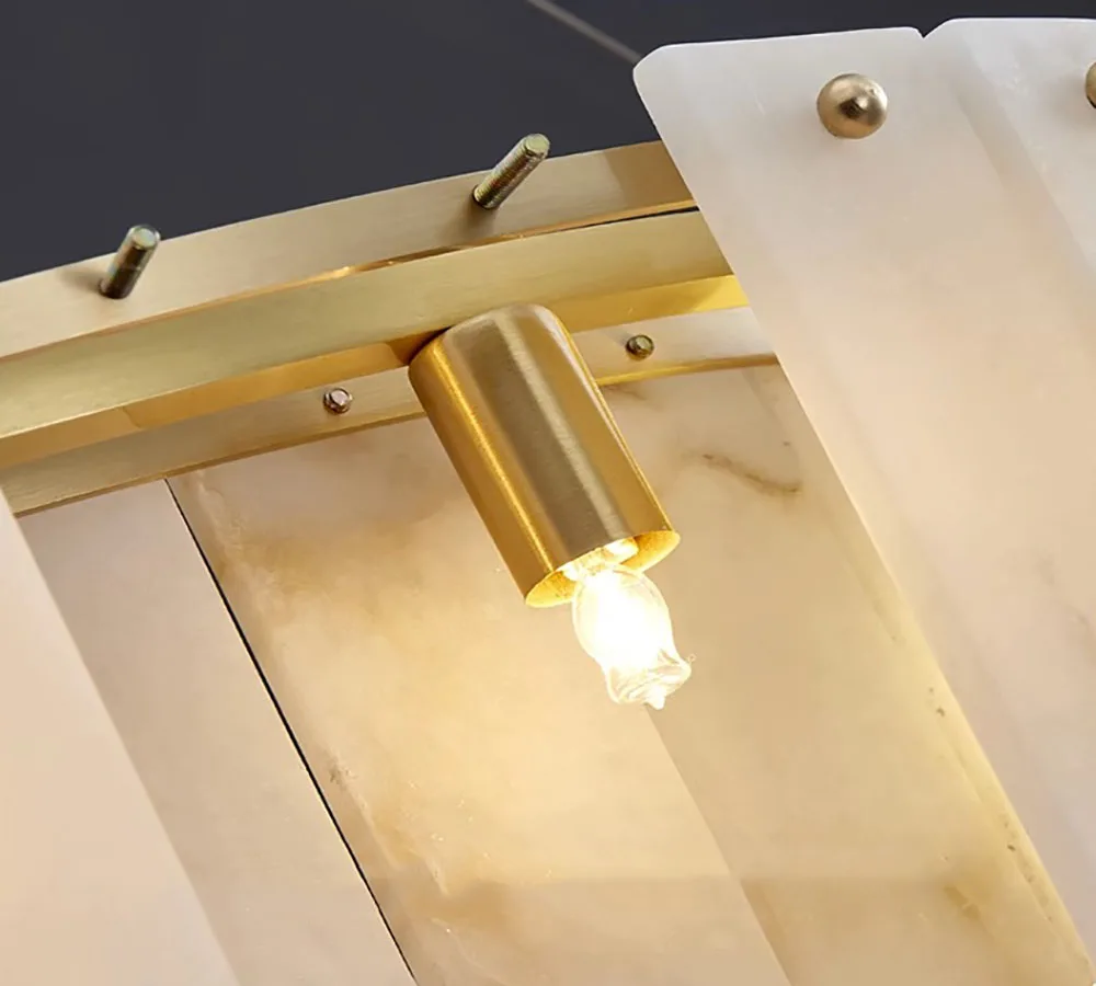 2 Layer Marble Series LED Hanging Lamps Chandelier