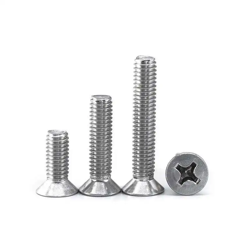 10pcs UNC 5/16-18 US Coarse Thread 304 A2-70 Stainless Steel Cross Recess Phillips Flat Countersunk Head Screw Bolt