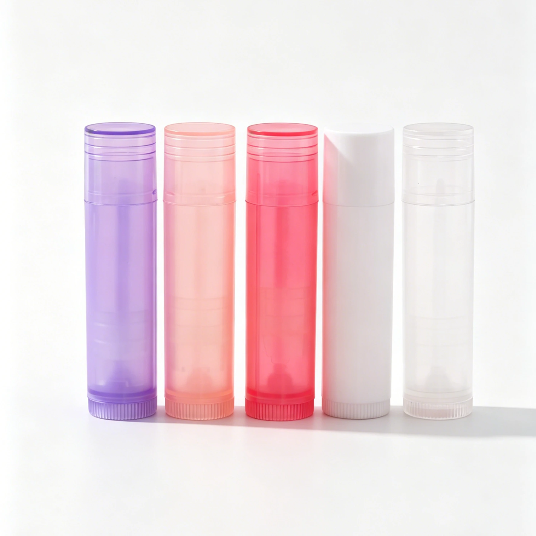 6 Stück 5g Leere Lippenbalsam-Tuben aus Kunststoff PP Lipgloss-Behälter mit Verschlüssen für DIY-Lippenprodukte