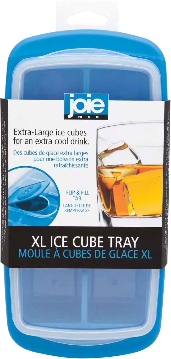 

Extra Large Ice Cube Tray, Stackable with No-Spill Lid, Easy Fill Door, Freezer Durable, Dishwasher Safe