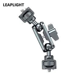 2026 Upgrae Metal Magic Arm W Double Ball Head 360 1/4''Screw Extend Mount for DSLR Camera Monitor Video Mic Light Tripod