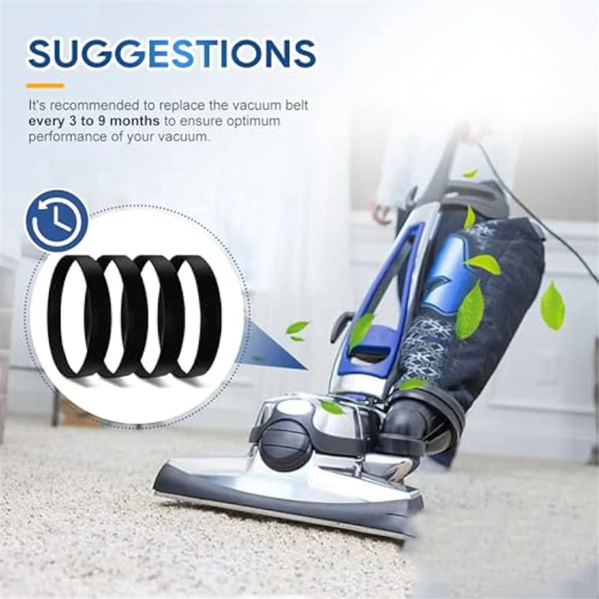 301291   أحزمة مكنسة بديلة مناسبة لمكنسة كيربي سنتريا أفالير 2، G3 G4 G5 G6 G7، 4 عبوات