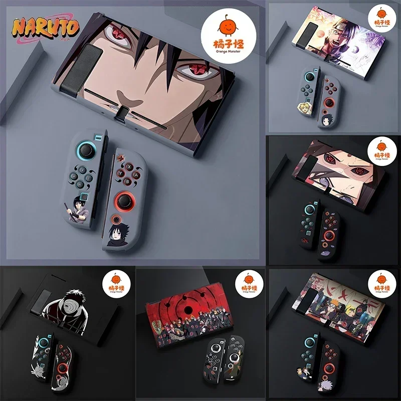 Naruto Sasuke Silicone Game Console Protective Case for Nintendo Switch Oled NS Joy Con Controller Soft Shell Accessories Toy