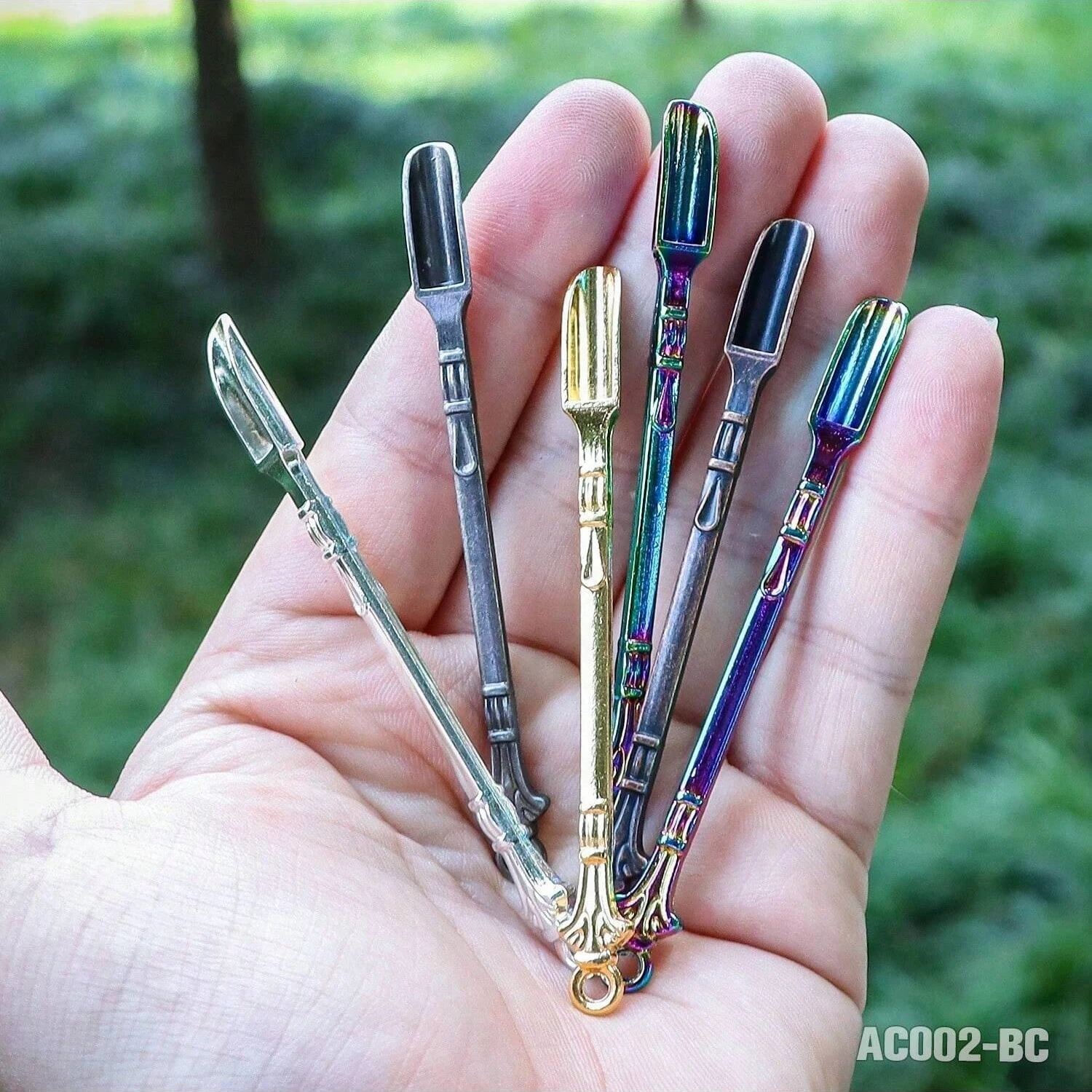 1 Piece, Mini Alloy Spoon, Vaping Paste Shovel, ，Solid Separation Spoon, Hookah Oil Smoking Accessories，