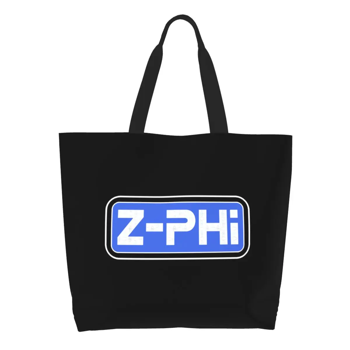 Custom Zeta Phi Beta Canvas Shopping Bag Women Washable Large Capacity Groceries Shopper Tote Bags