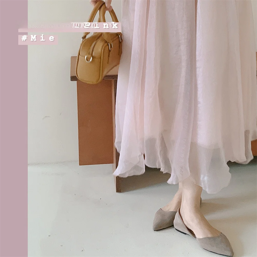 

Женская юбка Ele с двойным слоем и асимметричным подолом, новая коллекция весна-лето, пышная, нежная, с завышенной талией, А-силуэт