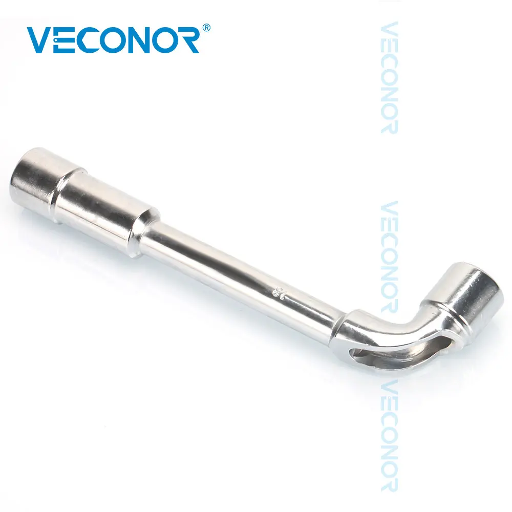 18mm L Type Angled Socket Wrench Spanner With Thru Hole Chome Vanadium