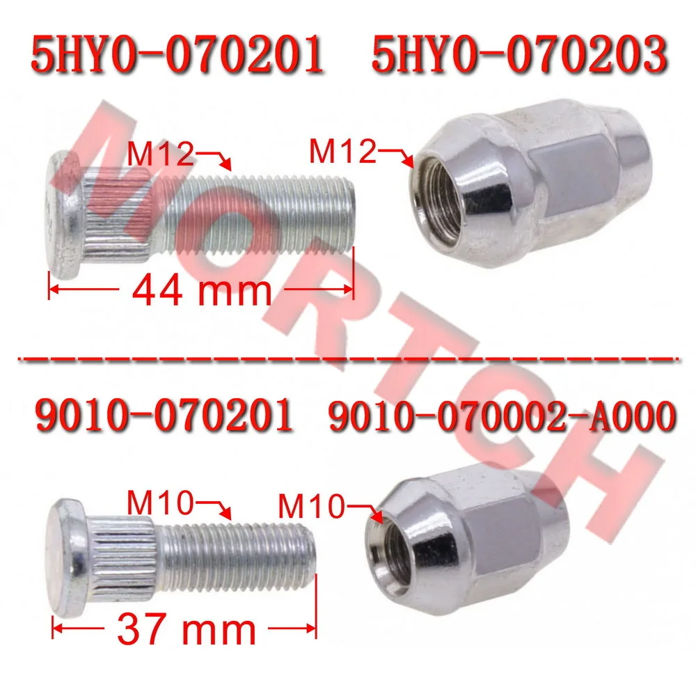 Bolt, Front Wheel Bracket Lug Nuts 9010-070201 For CF Moto 500cc ATV SSV UTV CF1000 400 500 625 CForce ZForce UForce 550 800 600