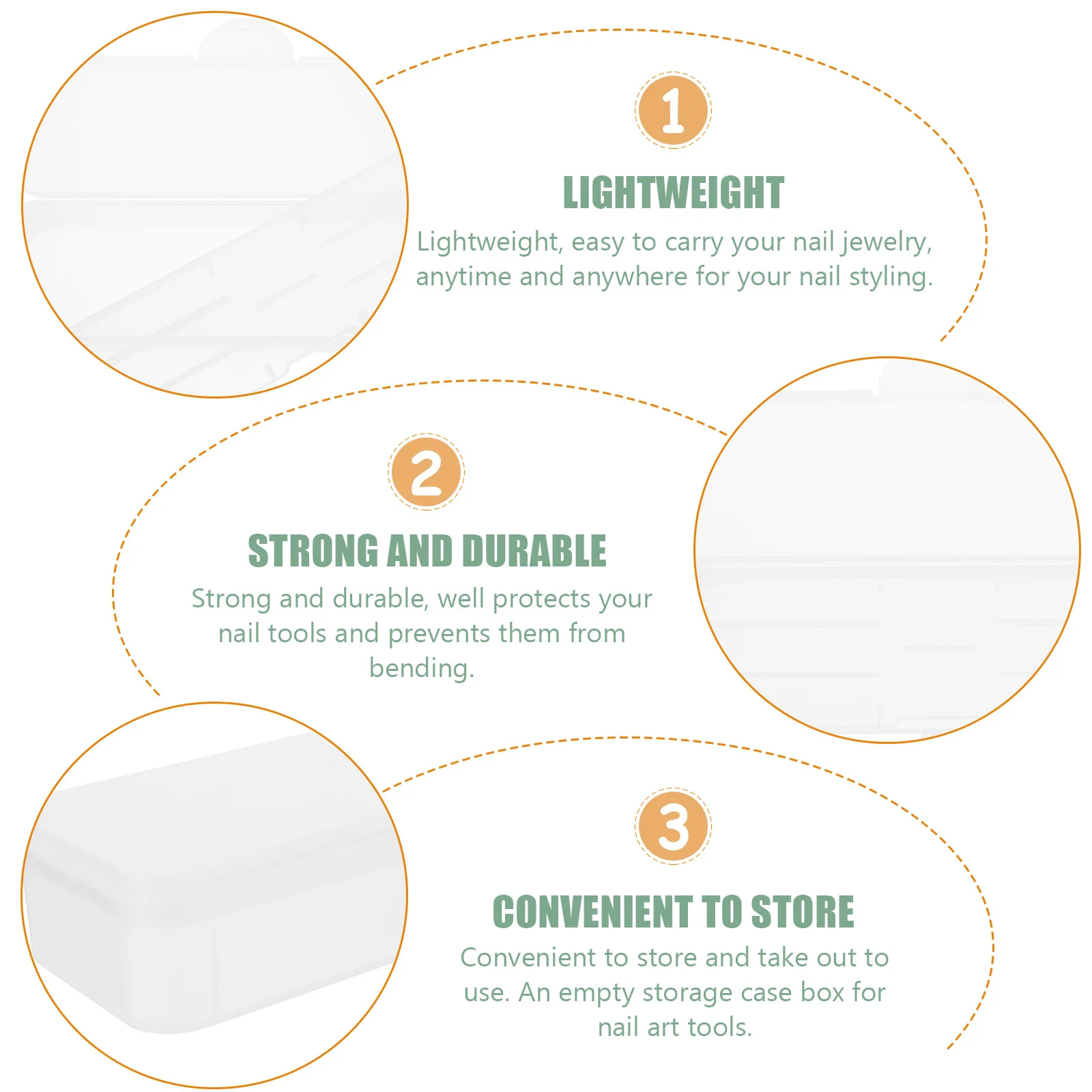 2 قطعة صناديق أدوات مانيكير مسمار الفن حقيبة للتخزين لصالون أدوات الطحن المنظم حامل أدوات فارغة المحمولة مسمار العرض