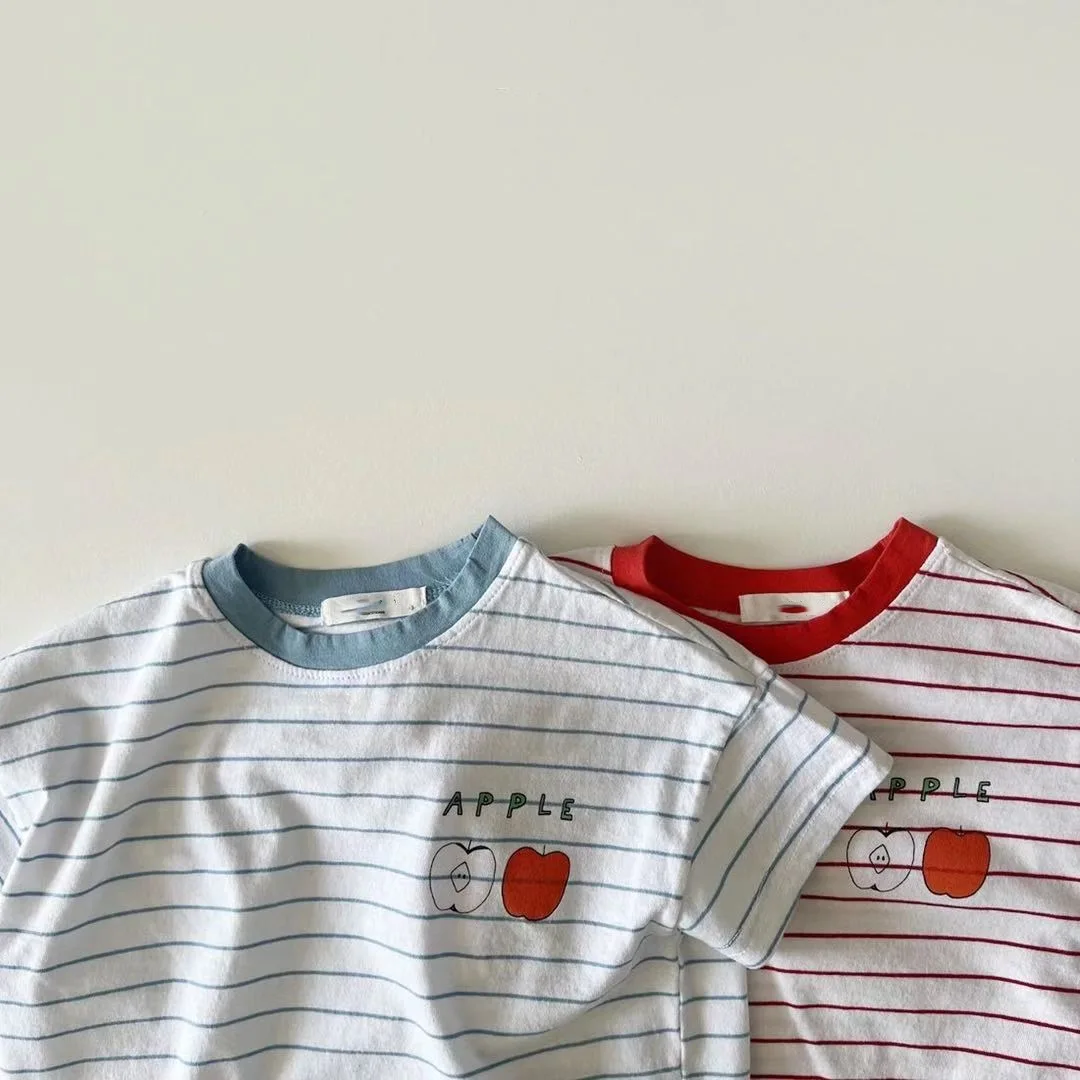 Baby Summer Cotton Striped T Shirt 2024 New Infant Boy Girl Short Sleeve Tops Casual Baby T Shirt Kids Clothes