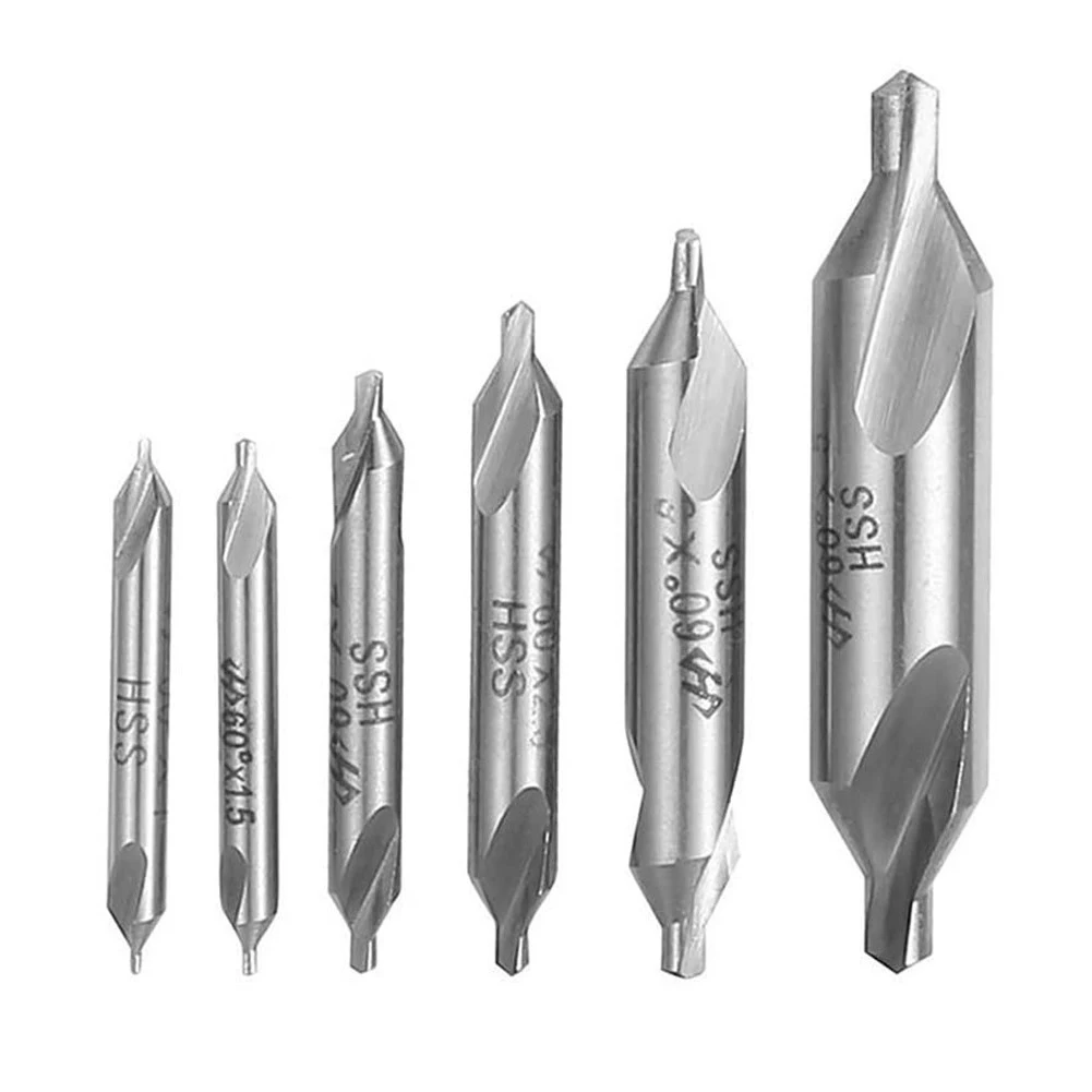 

Brand New None HSS Center Drill Combined Tool Double Ended HSS Lathe Mill Silver Spotting Drill 5/3/2.5/2/1.5/1mm