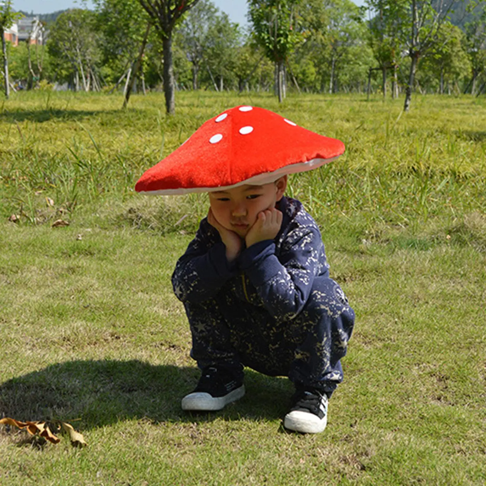 Cute Red White Mushrooms Hat Costume Cosplay Hats Party Cap Beret Ladies Beret Autumn Kids Funny Winter Caps Bud Plush Warm A3K5