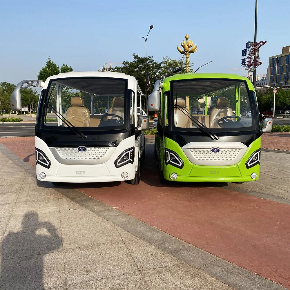 Selling new cartoon model shuttle buses, 14 seat electric sightseeing buses