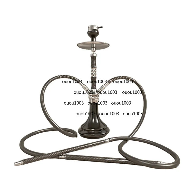 

Double Tube Bayonet Hookah Set Detachable Easy Cleaning Durable Shisha Pipe for Party Home