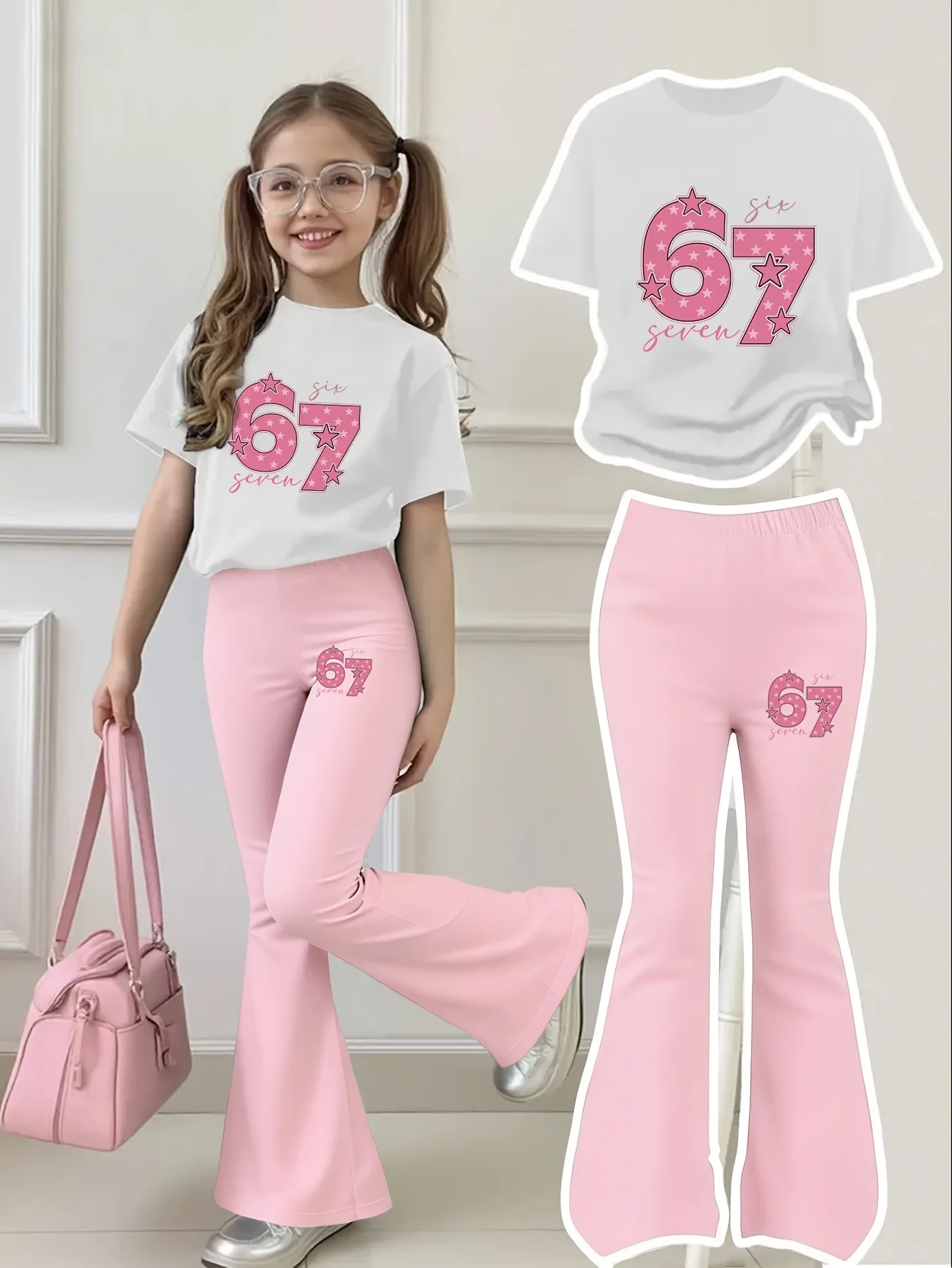 Trendy Girls 2Pcs Co-Ord, 