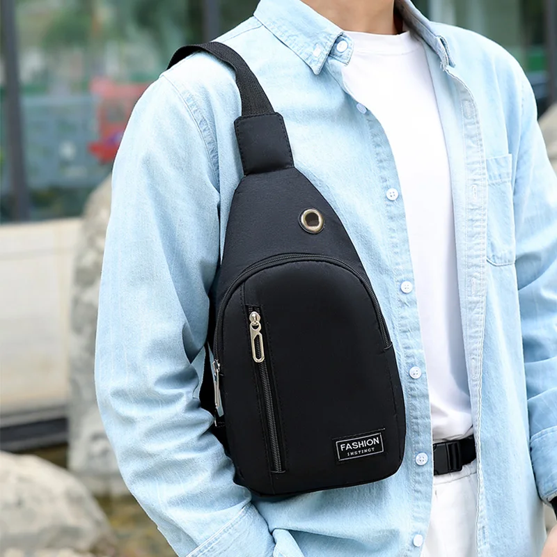 Chest Bag Men New Leisure Fashion Trend One Shoulder Chest Bag Outdoor Sports Multi Functional Crossbody Bag