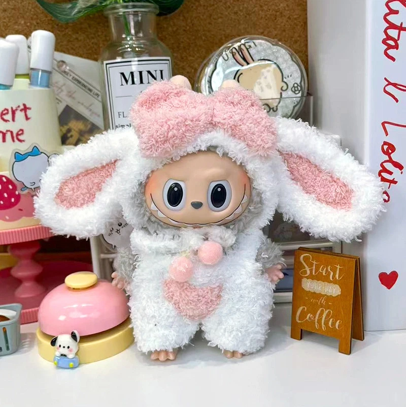فقط القماش مناسبة ل 17 سنتيمتر Labubu ملابس دمى الجيل الثاني والثالث Labubu الثعلب أفخم ملابس دمى مهرجان هدية
